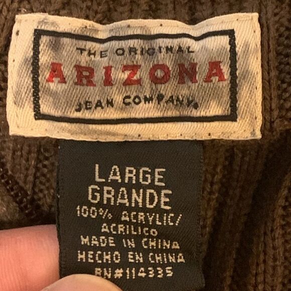ARIZONA JEAN COMPANY, sweater, full zippered length, large, good cond - Picture 3 of 10